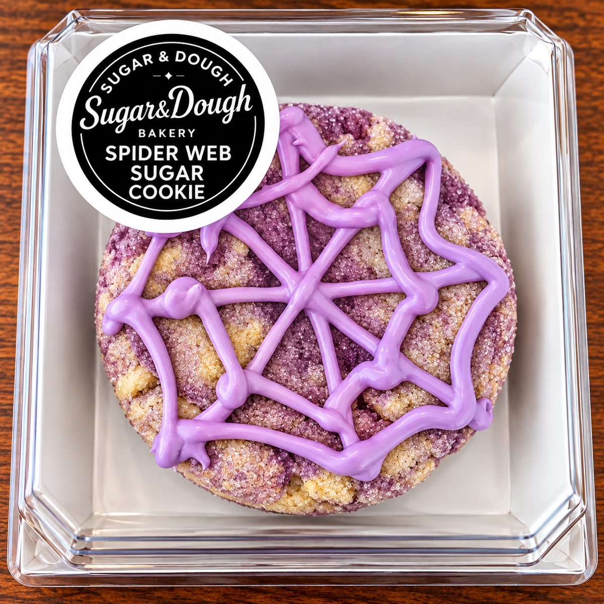 Seasonal Spider Web Vanilla Bean Sugar Cookie