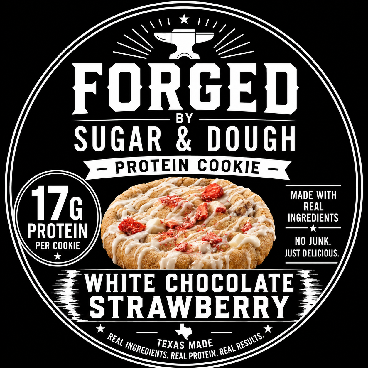 Forged Strawberry White Chocolate Protein Cookie