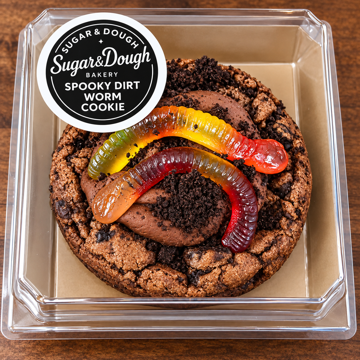 Seasonal Dirt & Worm Cookie